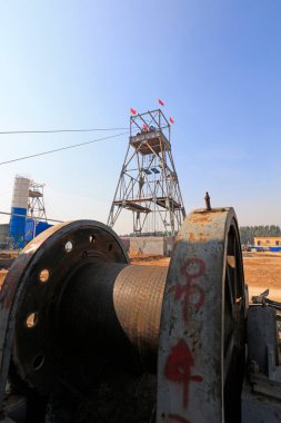 Maden ocağında mayın vinci.