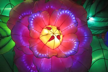 Çiçekler ve bitkiler feneri şekillendirir