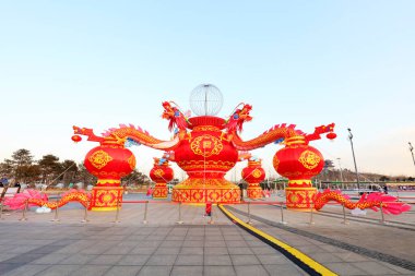 ejderha şekilli fener, fotoğrafa yakın çekim