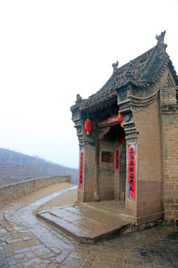 Qikou Town - 4 Nisan 2017: Shanxi Konut Mimarisi Peyzajı, Qikou Town, Shanxi Eyaleti, Çin