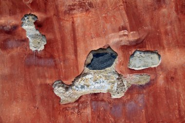 Noktalı duvarlar, yakın plan fotoğraf.