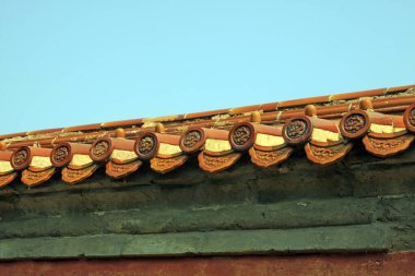 Jöleli kiremit duvarlar, Çin antik mimari manzarası, Çin