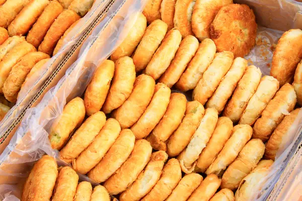 Çin pastası, fotoğrafa yakın çekim.