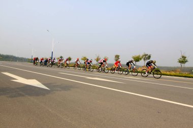 Luannan County - 17 Ekim 2015: bisiklet yarışı sahası, Luannan County, Hebei, Çin, 17 Ekim 2015
