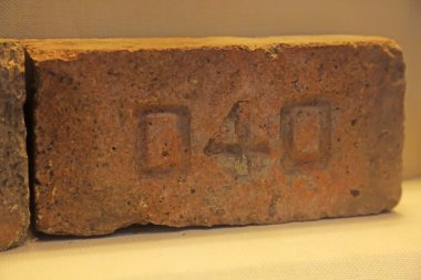 Eski Çin tuğlaları, fotoğrafa yakın çekim.