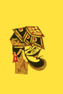 traditional Chinese paper-cut works, closeup of photo