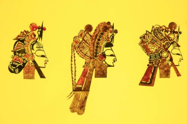 traditional Chinese paper-cut works, closeup of photo