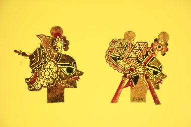 traditional Chinese paper-cut works, closeup of photo