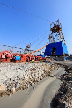 Maden ocağında mayın vinci.