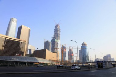 Pekin - 2 Şubat 2017: Zhongguo Zun İnşaat, Pekin, Çin