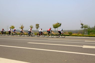 Luannan County - 17 Ekim 2015: bisiklet yarışı sahası, Luannan County, Hebei, Çin, 17 Ekim 201