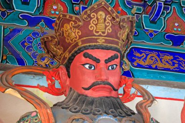 23 Mayıs 2014 'te Pekin, Çene' de Pekin Parkı 'nda Budist İlahi Kral heykelleri sergilendi.