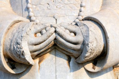 Çin antik taş oyma kolu