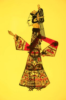 traditional Chinese paper-cut works, closeup of photo