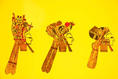 traditional Chinese paper-cut works, closeup of photo