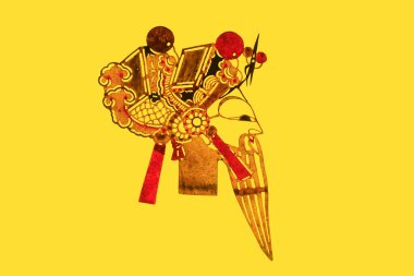 traditional Chinese paper-cut works, closeup of photo