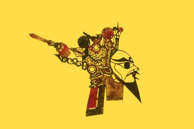 traditional Chinese paper-cut works, closeup of photo