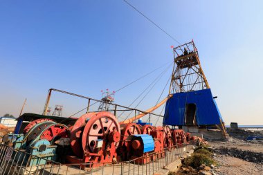 Maden ocağında mayın vinci.