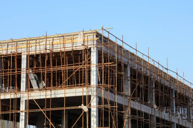 Tamamlanmamış inşaat oturuşu, fotoğrafa yakın çekim