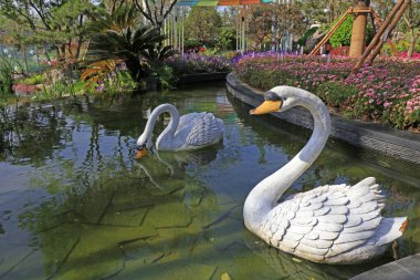 Eşitlikte kuğu heykelleri