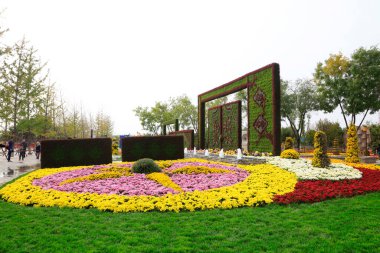 Eşitlikte yeşil bitki heykeli