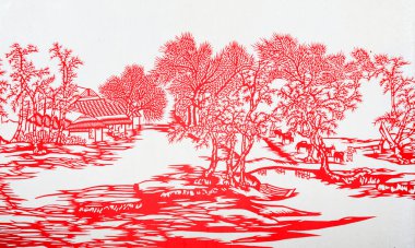 Çin kağıt kesim el sanatları