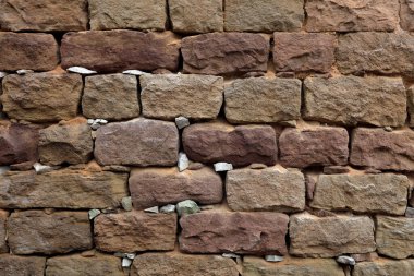 Kırık kaya duvarlar, yakın plan fotoğraf.