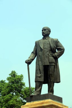 Guangzhou, Çin - 5 Nisan 2019: Zhongshan Memorial Hall 'da Sun Yat-sen Heykeli, Guangzhou, Guangdong Eyaleti, Çin