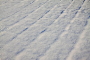 Kış manzarası, kar dokusu, fotoğrafın yakın çekimi.