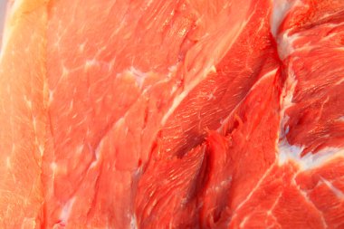 Taze domuz eti, yakın plan fotoğraf.