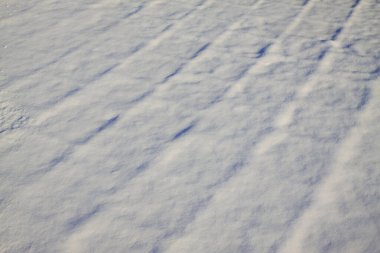Kış manzarası, kar dokusu, fotoğrafın yakın çekimi.