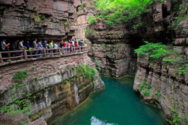 Yuntai Dağı manzaralı bölgesi, Jiaozuo şehri, Henan bölgesi, Çin.