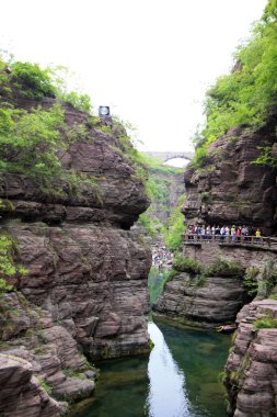 Yuntai Dağı manzaralı, Jiaozuo şehri, Henan bölgesi, Çin