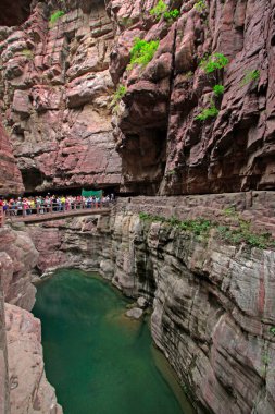 Yuntai Dağı manzaralı doğal manzara, Jiaozuo şehri, Henan bölgesi, Çin.