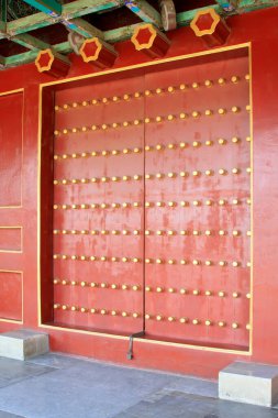 Çin antik ahşap saray kapısı