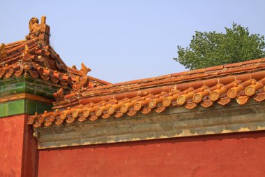 Qing Hanedanlığı 'nın Doğu Kraliyet Mezarlığı' ndaki Çin antik mimari manzarası, Chin.