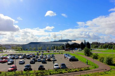 Glasgow - 16 Eylül 2016: Glasgow nehir kenarı nakliye müzesi, İngiltere.