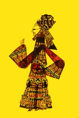 traditional Chinese paper-cut works, closeup of photo