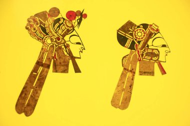 traditional Chinese paper-cut works, closeup of photo