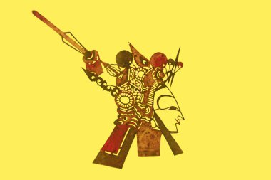 traditional Chinese paper-cut works, closeup of photo