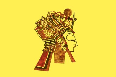 traditional Chinese paper-cut works, closeup of photo