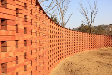 kırmızı tuğla duvar, fotoğrafın yakın çekimi