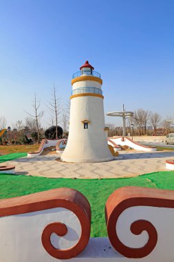 Park alanı manzarası, fotoğrafa yakın çekim.