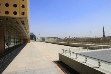 Park alanı manzarası, fotoğrafa yakın çekim.