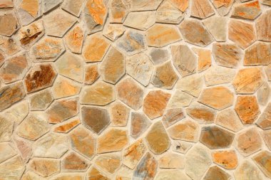 Taş duvar, fotoğrafa yakın çekim.