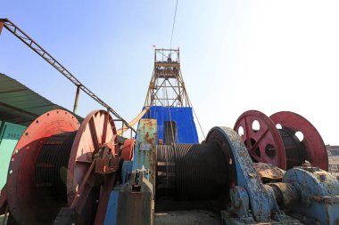 Maden ocağında mayın vinci.