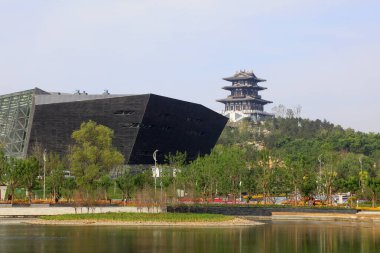 Şehir parkı manzarası, fotoğrafa yakın çekim