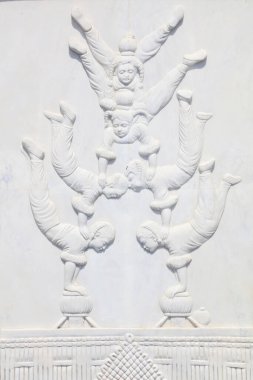 Tangshan City - 15 Mayıs 2016: Çin antik heykel, Tangshan South Lake Park manzarası, Tangshan City, Hebei Eyaleti, Çin