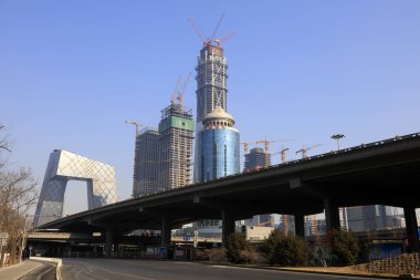 Pekin - 2 Şubat 2017: Zhongguo Zun İnşaat, Pekin, Çin
