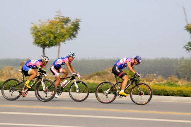 Luannan County - 17 Ekim 2015: bisiklet yarışı sahası, Luannan County, Hebei, Çin, 17 Ekim 201